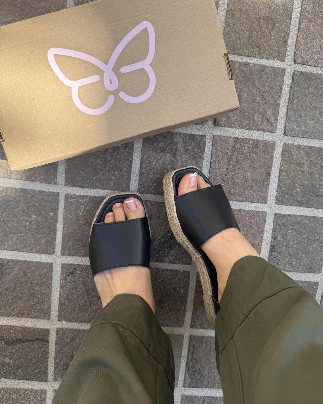 102DF Sandalia Sintético Negro