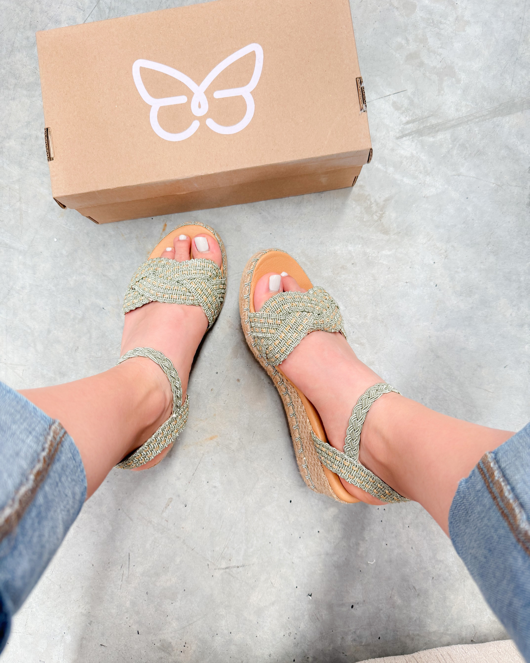 300Y Sandalia Sintético Yute Trenzado Verde