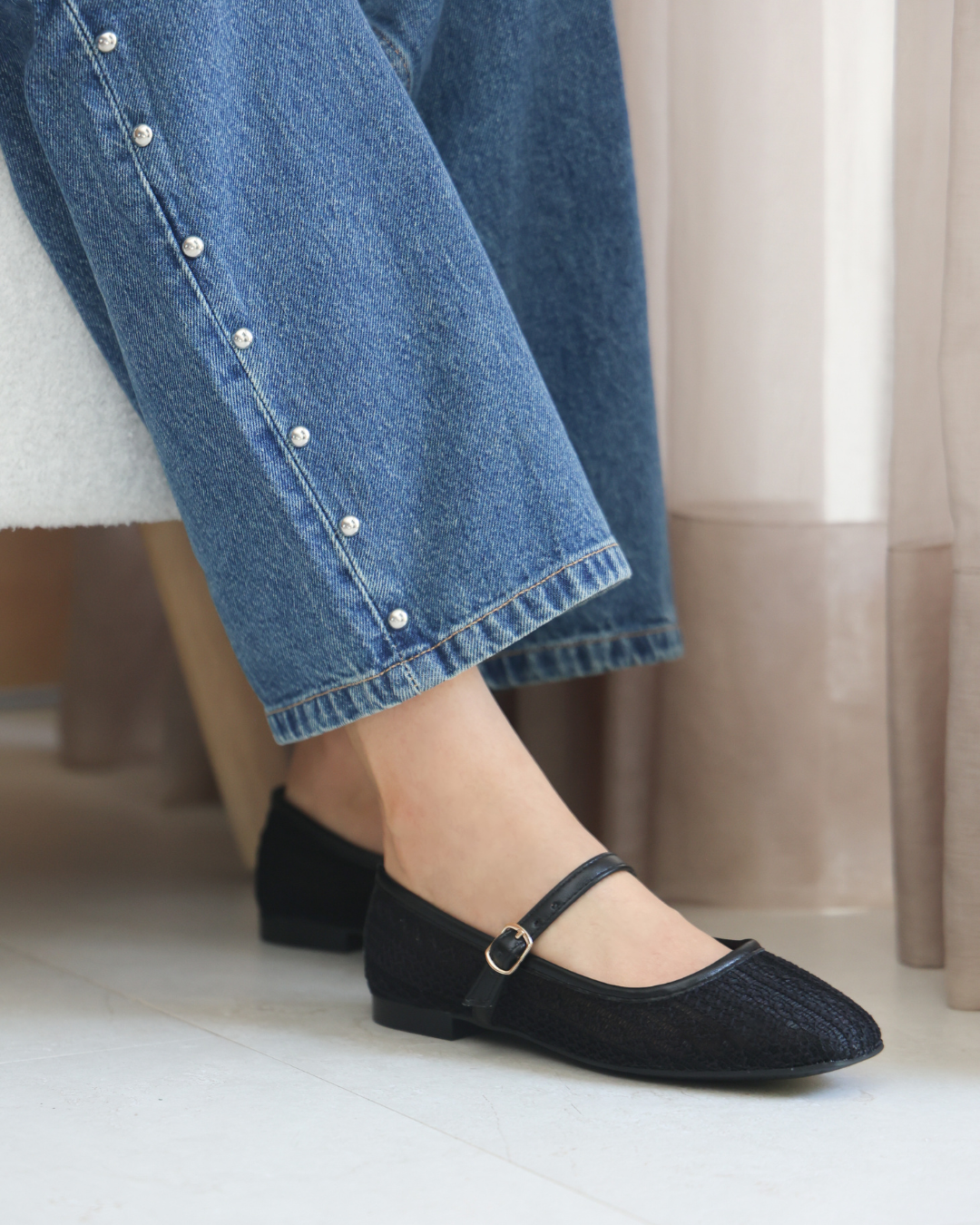 16028 Casual Sintetico Encaje Macrame Negro/Julieta Negro