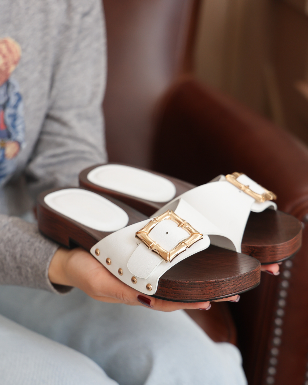 208I Sandalia Sintético Blanco