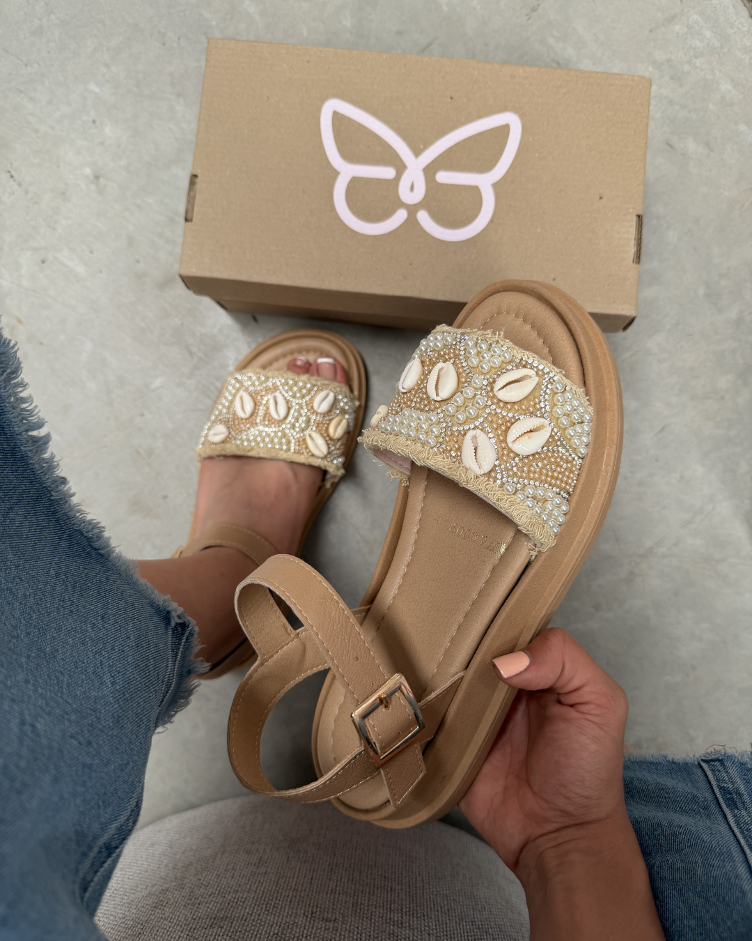 60007 Sandalia Sintético Oasis Beige