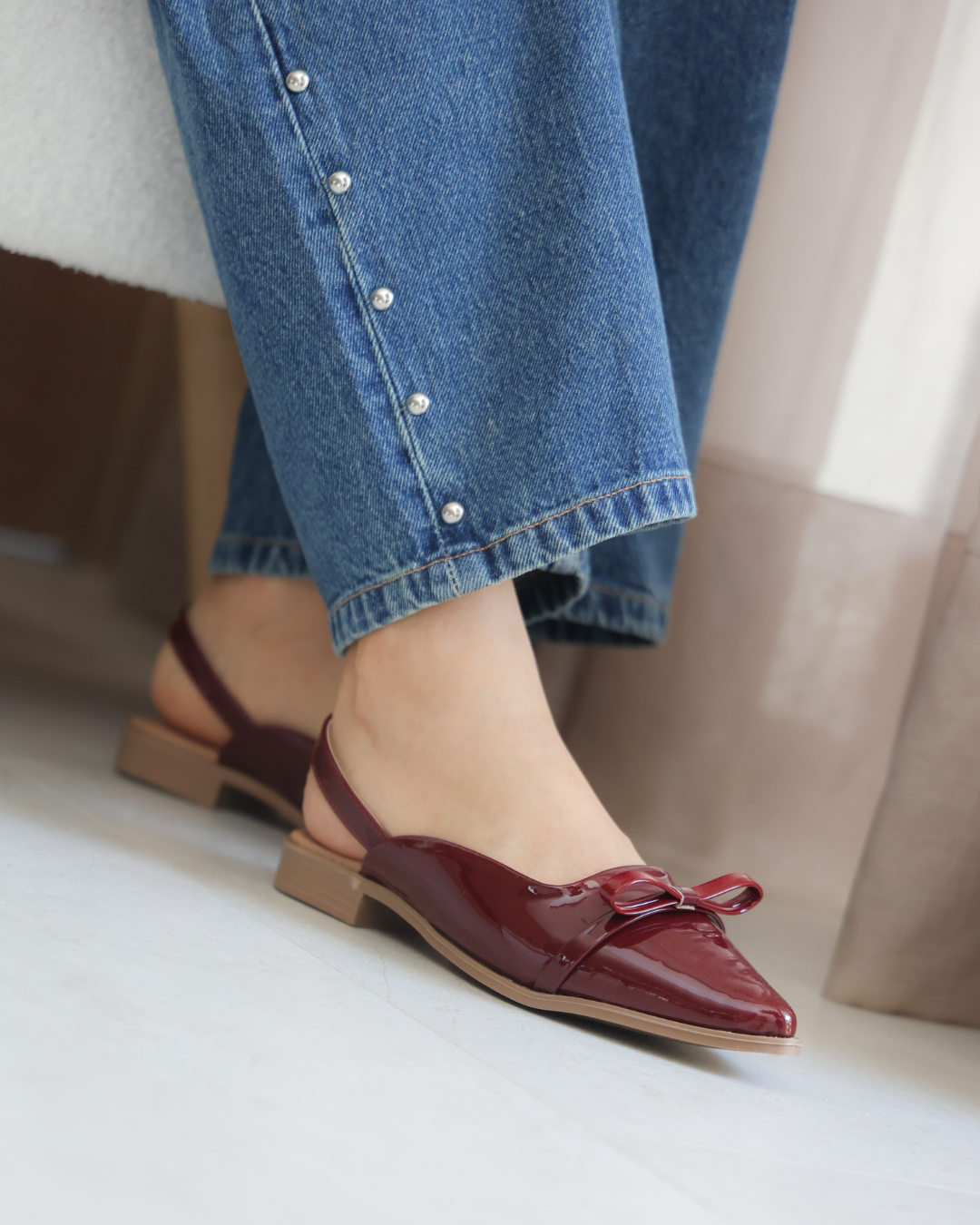 3024R Casual Sintetico Charol Vino