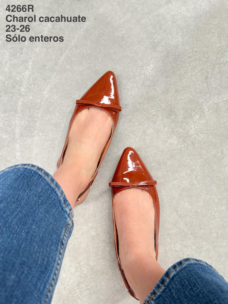 4266R Casual Sintético Charol Cacahuate
