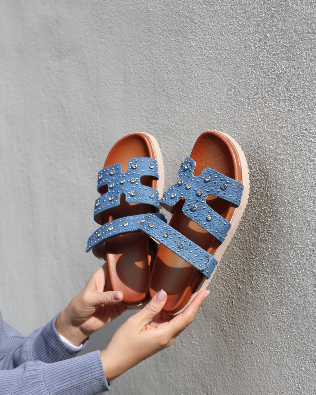 202I Sandalia Mezclilla Azul