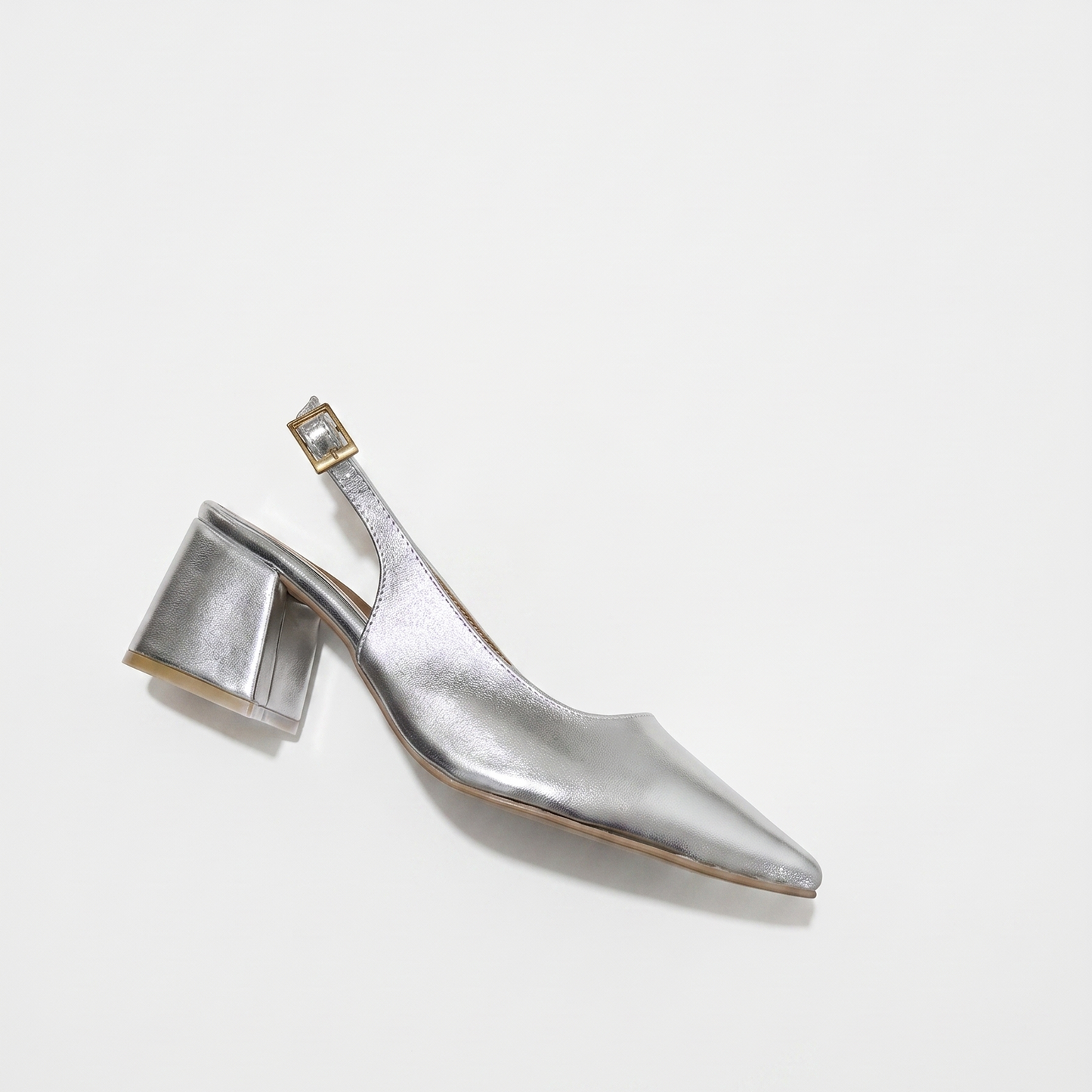 852R Zapatilla Sintético Napa Metálica Plata