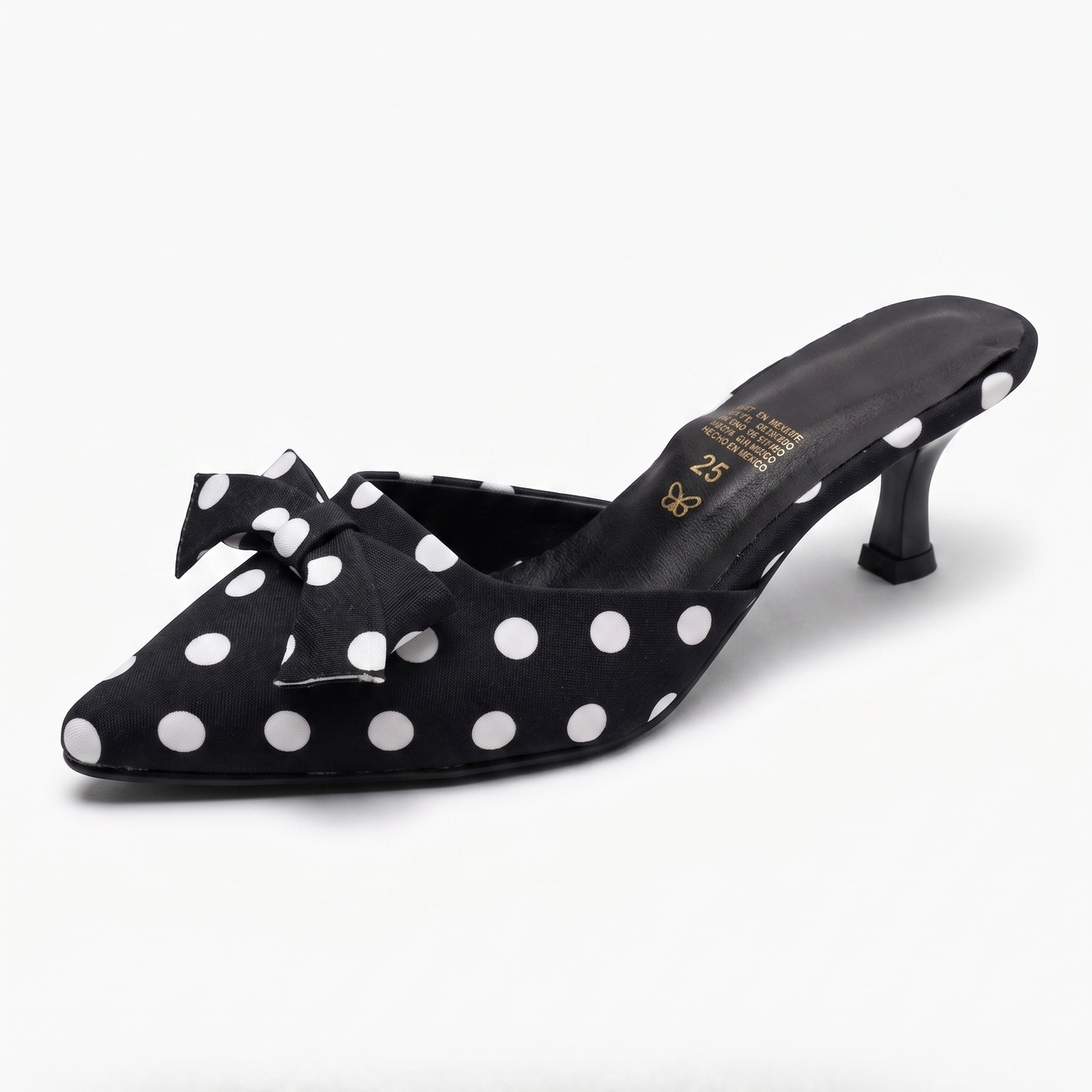 1857R Zapatilla Textil Puntos Negro/Blanco