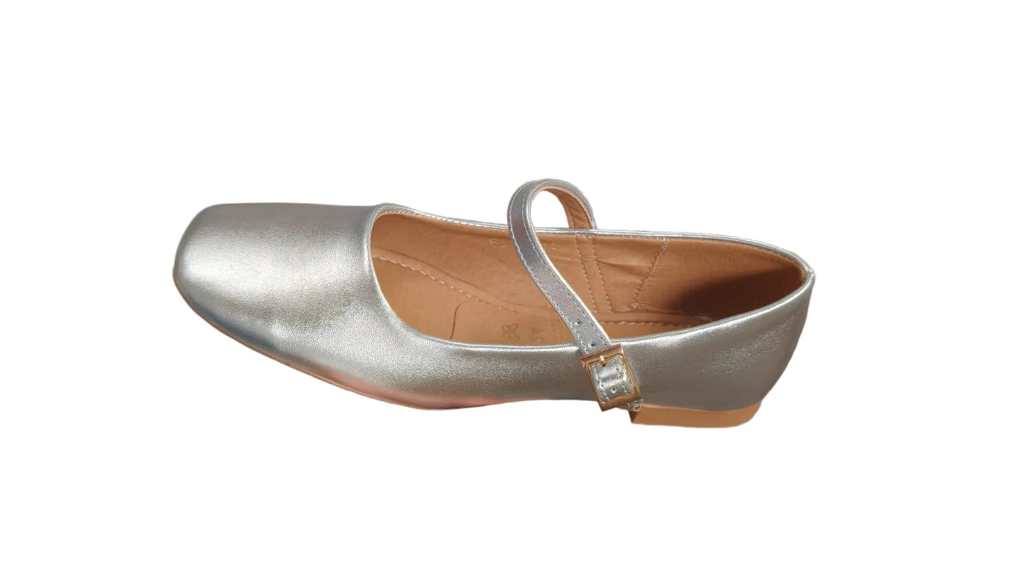 4069R Casual Sintético Napa Metálica Plata
