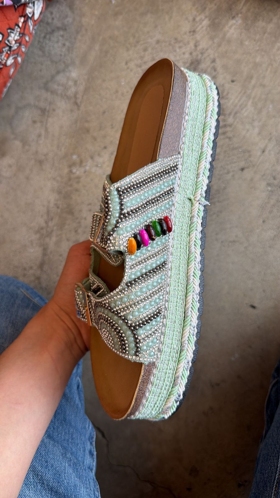 11A Sandalia Sintético Verde