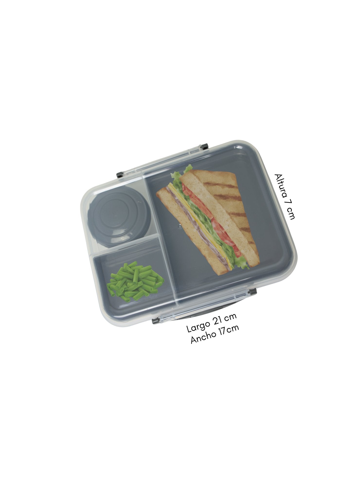 CK23849 - 1 Sandwich y Lunchbox Gris - Mayoreo Calzado AndyHOGAR
