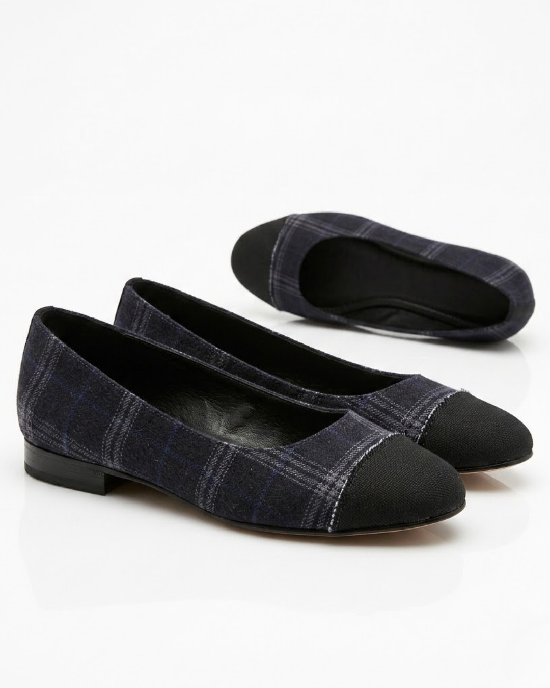 036R Casual Textil Escoces Marino/Curri Negro
