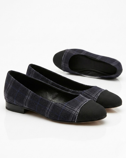 036R Casual Textil Escoces Marino/Curri Negro