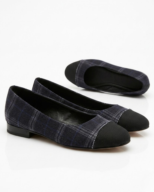 036R Casual Textil Escoces Marino/Curri Negro