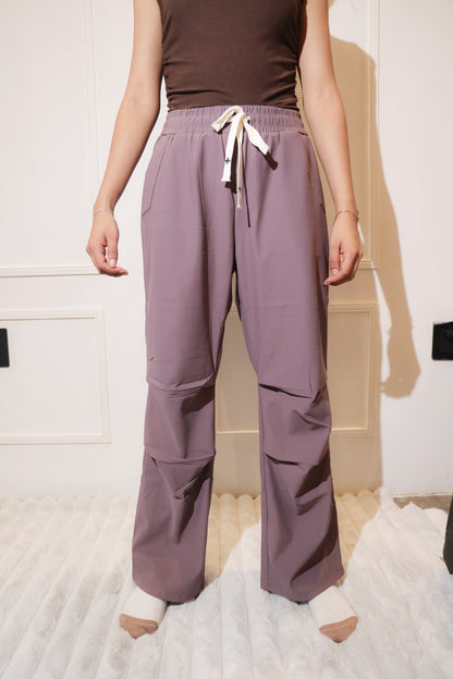 1850 pantalon holgado liso morado