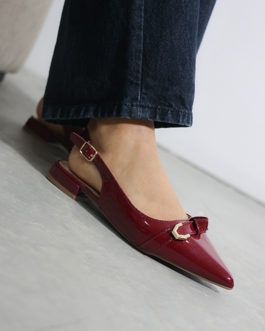 267AR Zapatilla Sintético Charol Vino