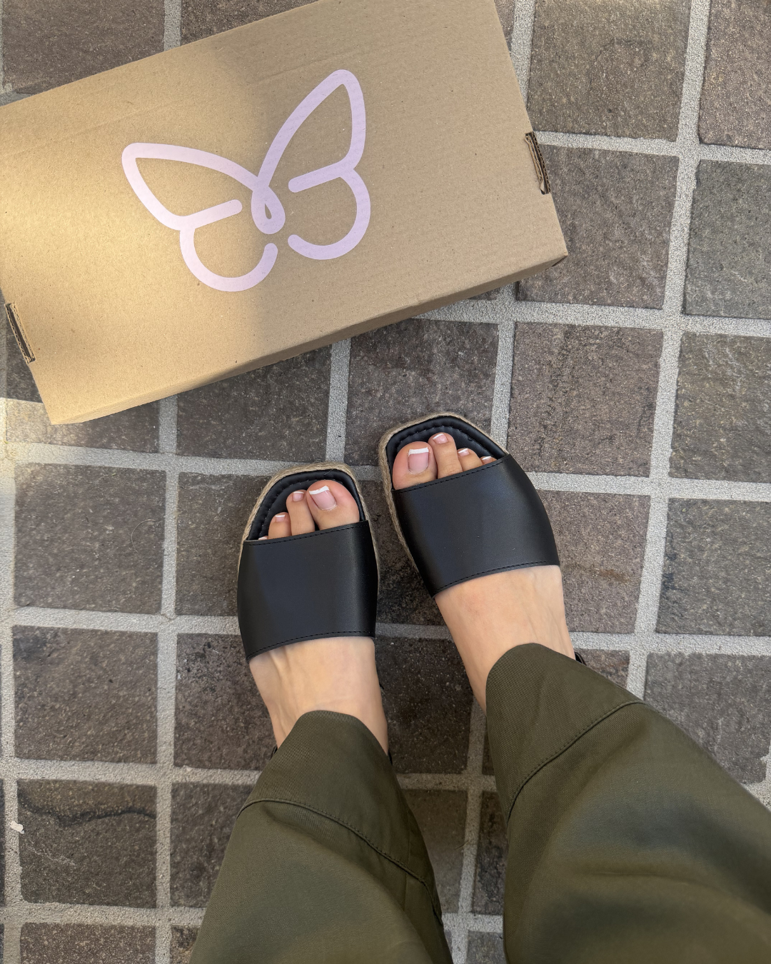 102DF Sandalia Sintético Negro