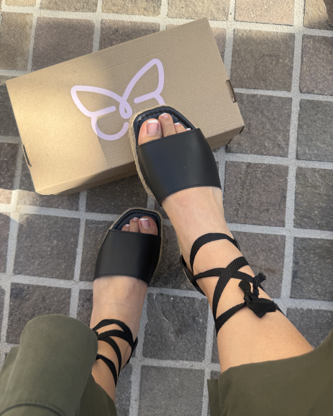 102DF Sandalia Sintético Negro