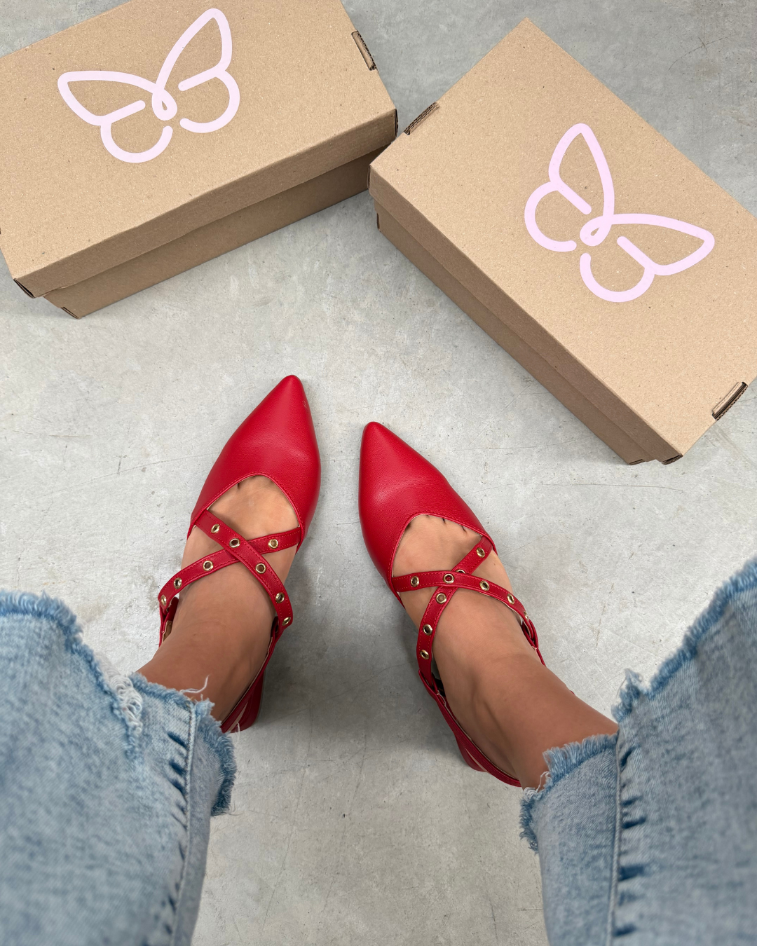 1523R Zapatilla Sintético Rojo