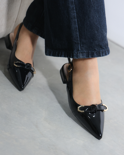 267AR Zapatilla Sintético Charol Negro