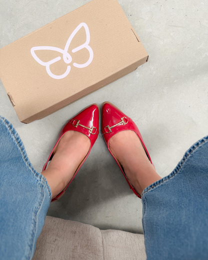 3017R Casual Sintético Charol Rojo
