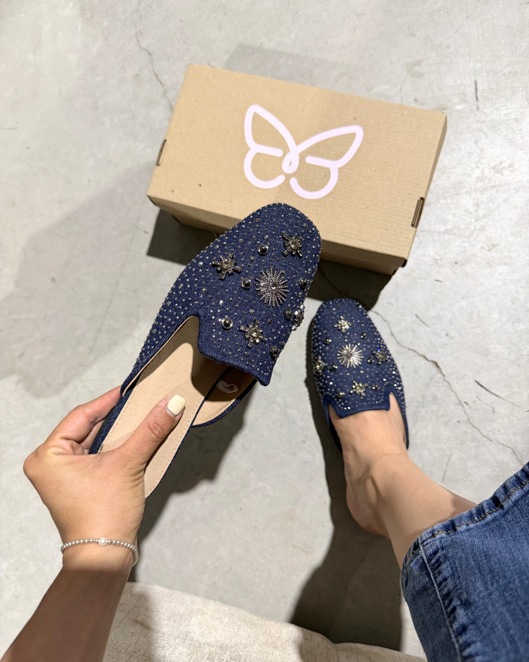 224AR Casual Sintético Mezclilla Azul