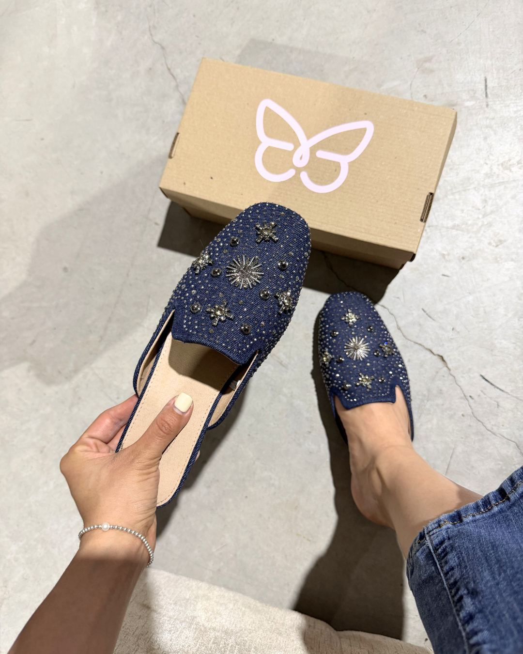 224AR Casual Sintético Mezclilla Azul