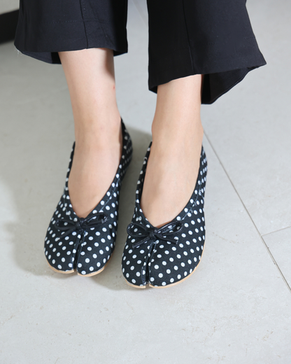 5001R Casual Textil Lunares Vintage Polka Negro/Blanco