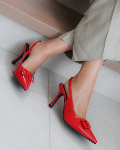 274AR Zapatilla Sintético Charol Rojo