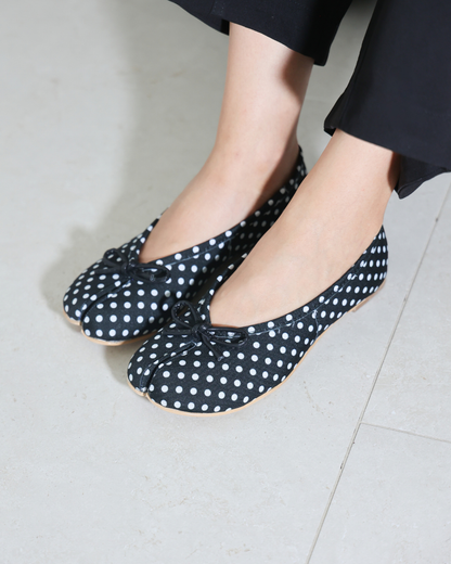 5001R Casual Textil Lunares Vintage Polka Negro/Blanco