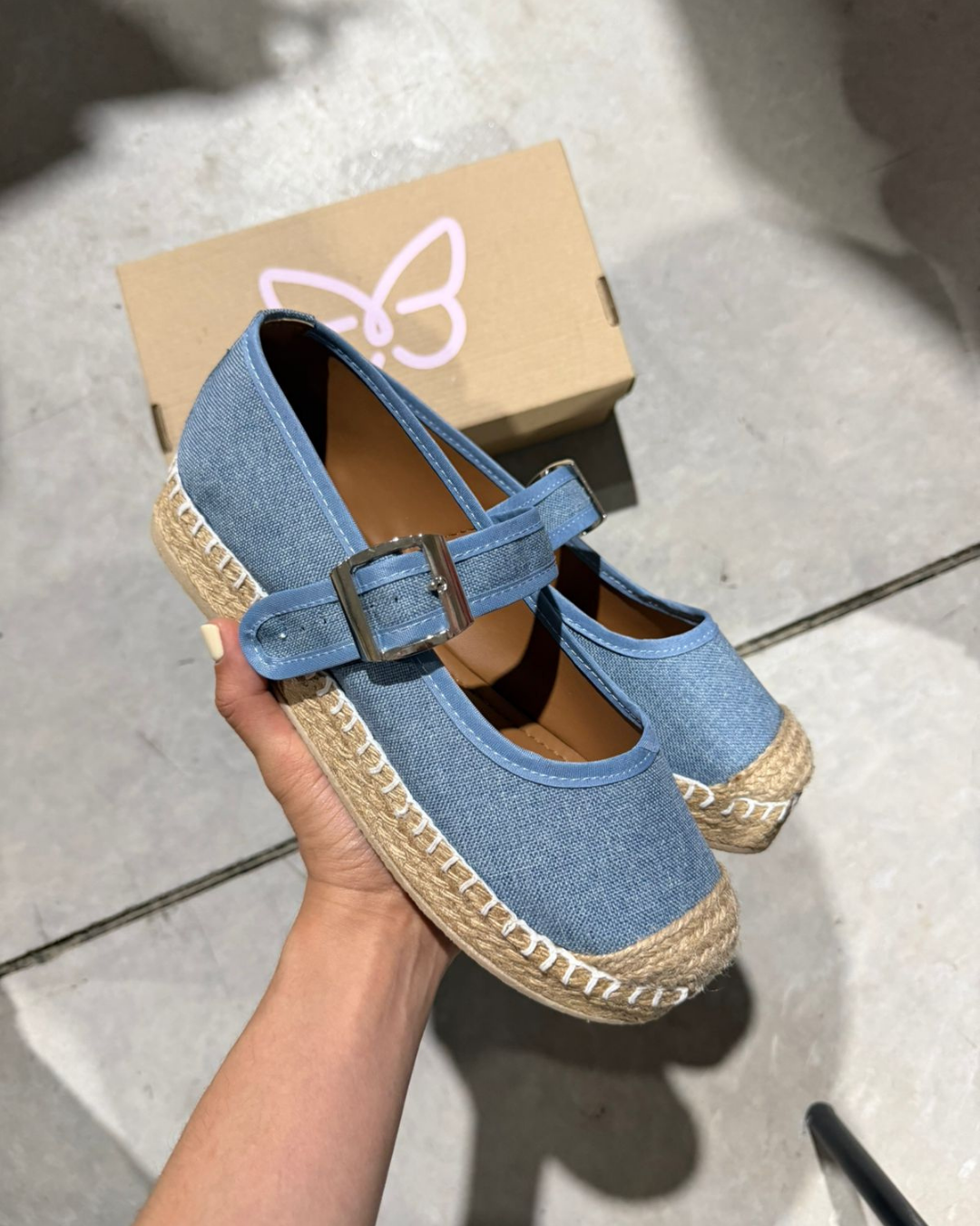 135DF Casual Sintético Textil Cielo Bitono