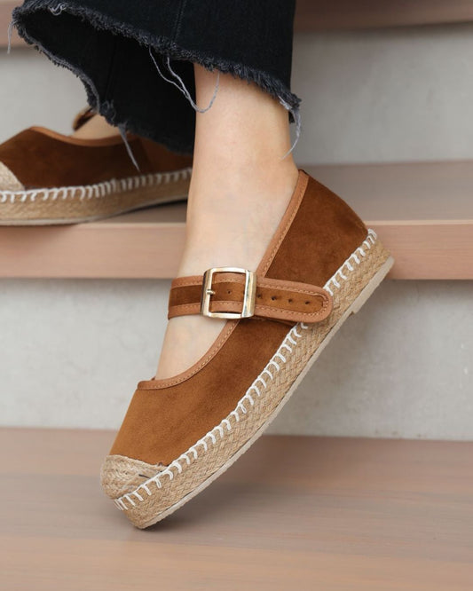 135DF Casual Sintético Terciopelo Camel