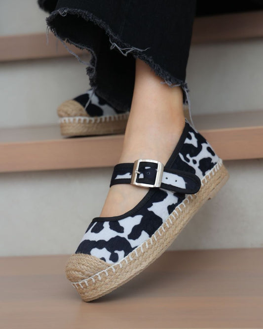 135DF Casual Sintético Estampado Negro