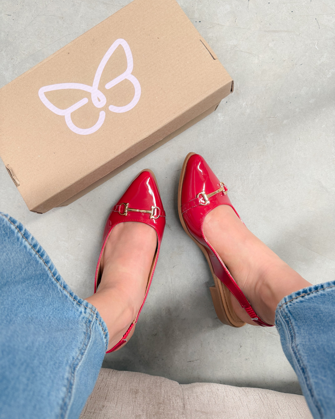 3017R Casual Sintético Charol Rojo