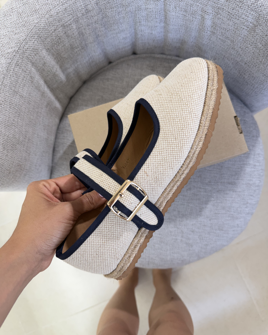 5079R Casual Sintético ArpilleraNatural/Marino