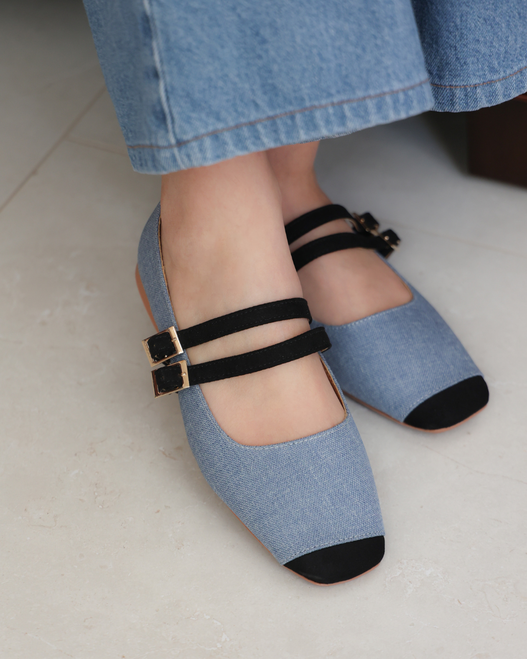 4062RR Zapato Casual Textil Cielo / Durazno negro