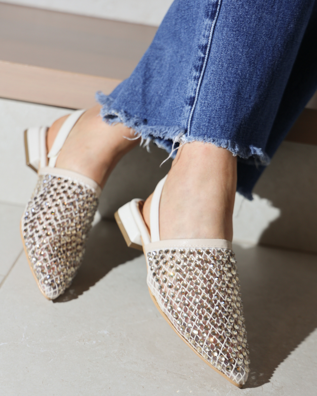 1518R Zapatilla Sintético Malla Nude