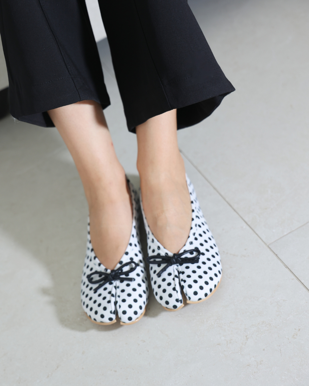 5001R Casual Lunares Vintage Polka Blanco/Negro