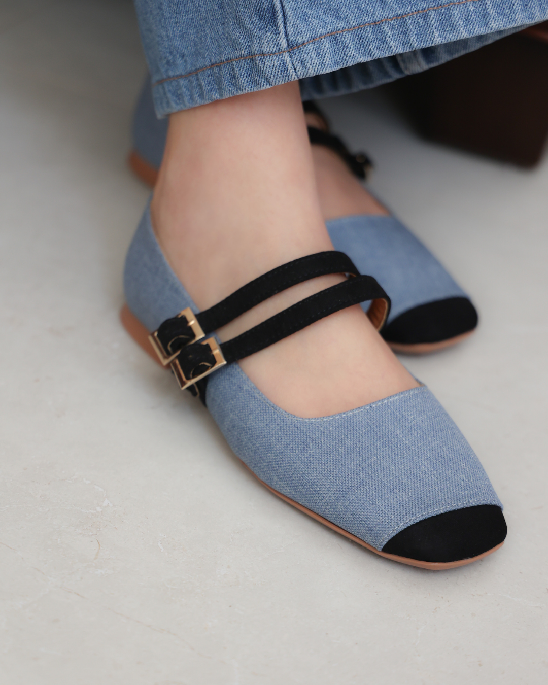 4062RR Zapato Casual Textil Cielo / Durazno negro