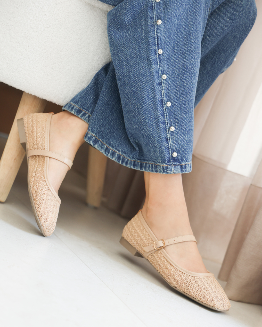 16028 Casual Sintetico Encaje Macrame Capuchino/Darlene Neutro