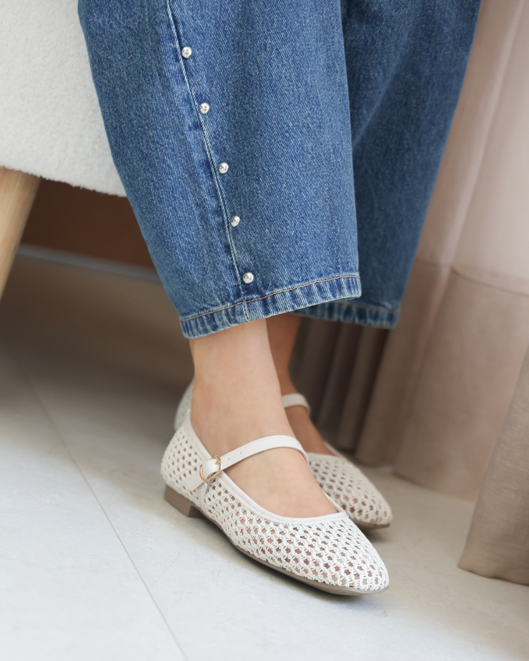 16028 Casual Sintetico Encaje Mayela Latte/Julieta Latte
