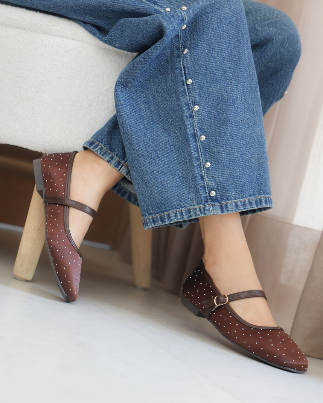 16028 Casual Sintético Satin Piedras Moka/Julieta Moka
