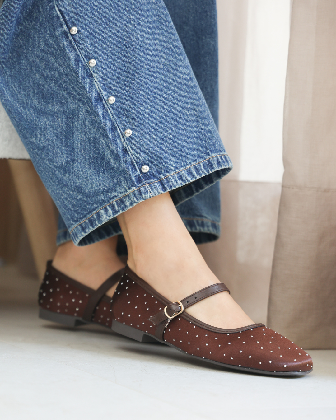 16028 Casual Sintético Satin Piedras Moka/Julieta Moka