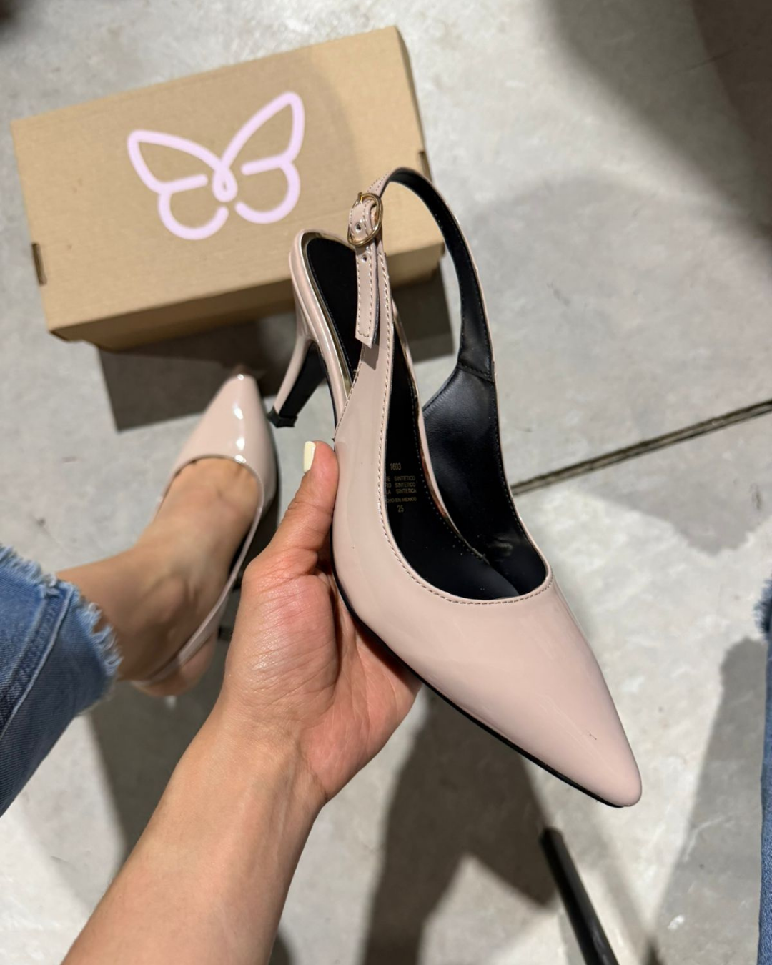 1603L Zapatilla Sintético Charol Maquillaje