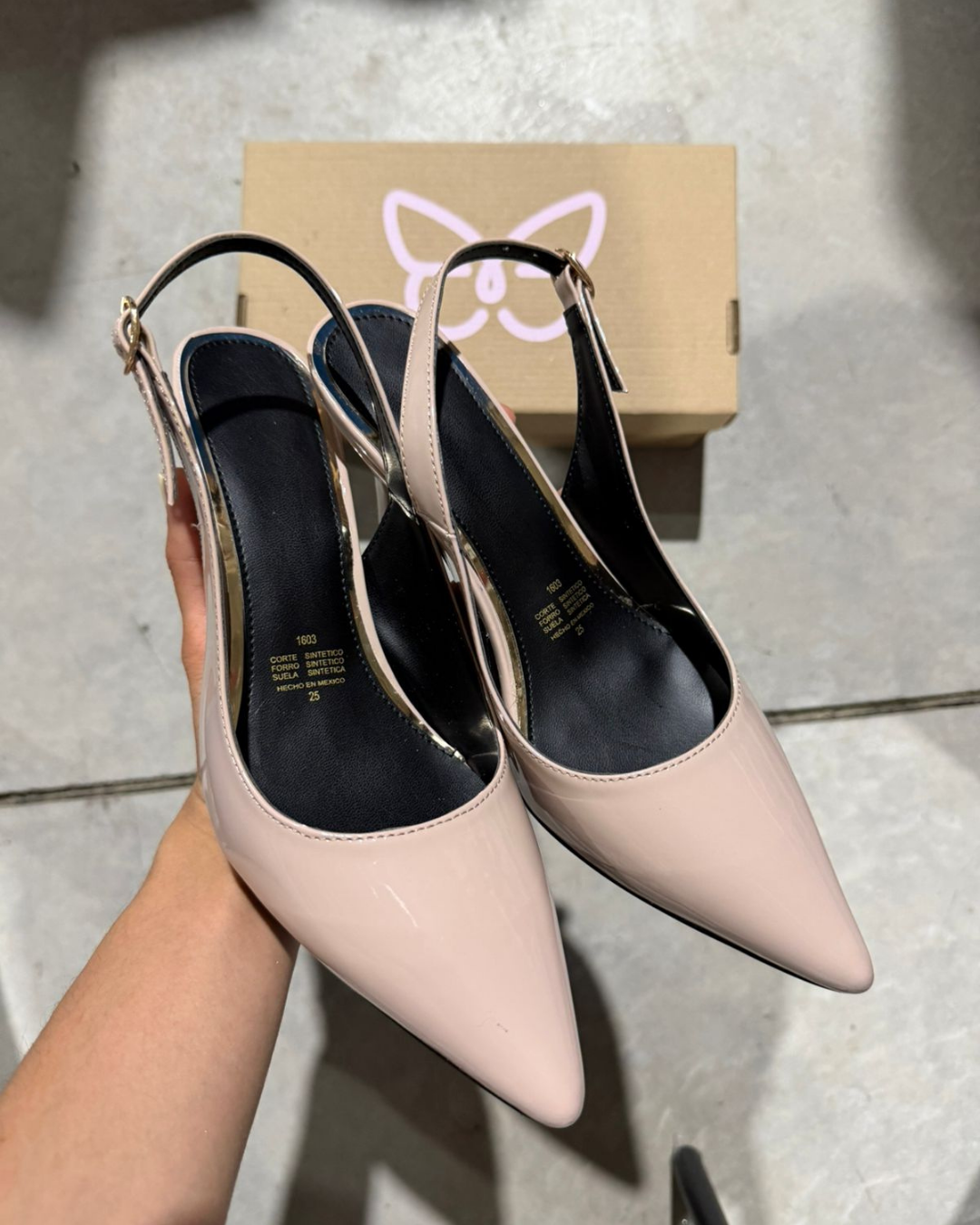 1603L Zapatilla Sintético Charol Maquillaje