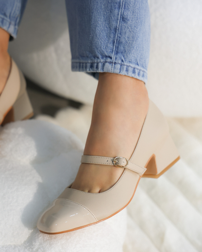 1454 Zapatilla Sintético Miga/Charol Miga