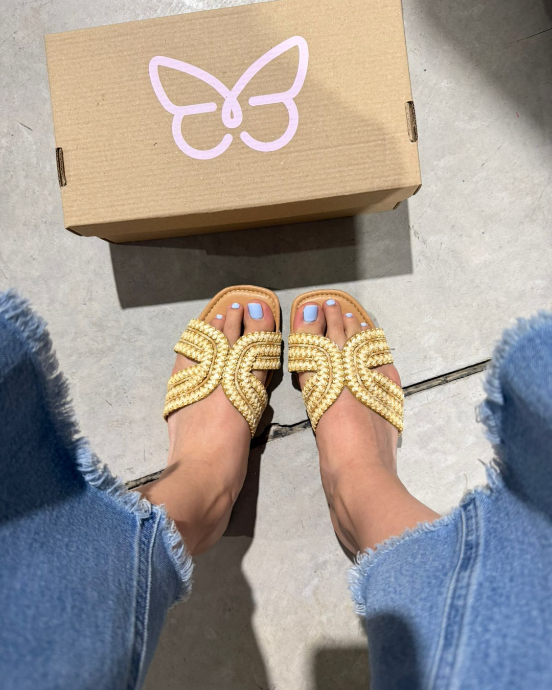 534R Sandalia Textil Tejido Paja