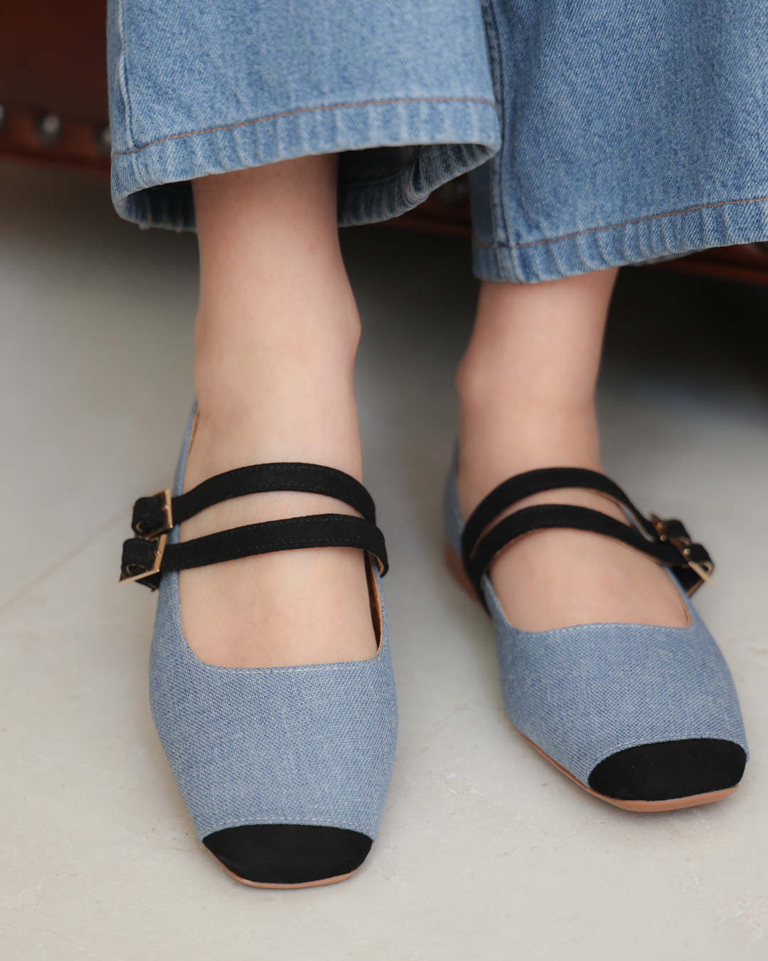 4062RR Zapato Casual Textil Cielo / Durazno negro