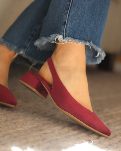 2501R Zapatilla Sintético Terciopelo Vino