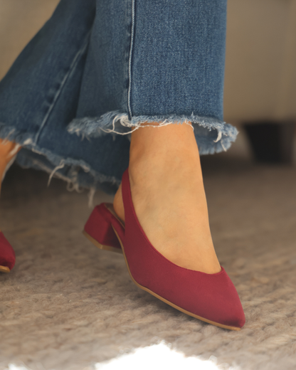 2501R Zapatilla Sintético Terciopelo Vino