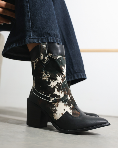 2298 Bota Sintético Giza Vaca Manchas/Nairobi Negro