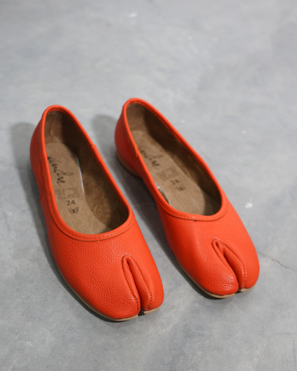 4801R Tabbi zapato estilo japones color mandarina hecho con material de alta calidad